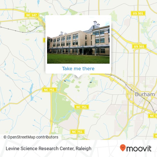 Levine Science Research Center map