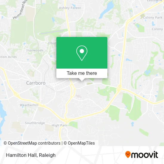 Mapa de Hamilton Hall