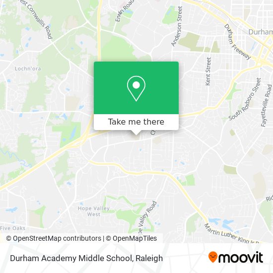 Durham Academy Middle School map