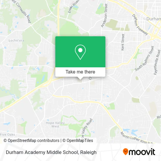 Durham Academy Middle School map