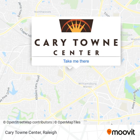 Mapa de Cary Towne Center