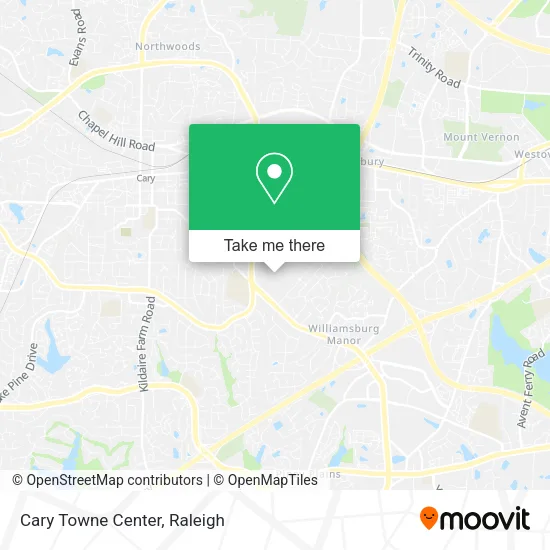 Cary Towne Center map