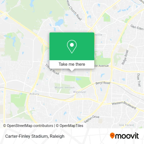 Carter-Finley Stadium map