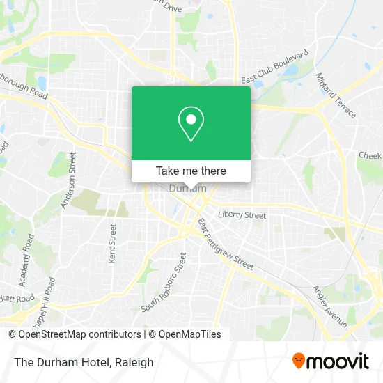 The Durham Hotel map