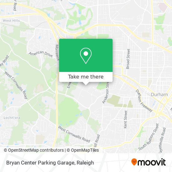 Mapa de Bryan Center Parking Garage