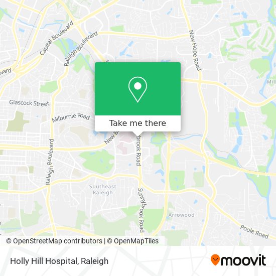 Mapa de Holly Hill Hospital