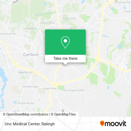 Mapa de Unc Medical Center
