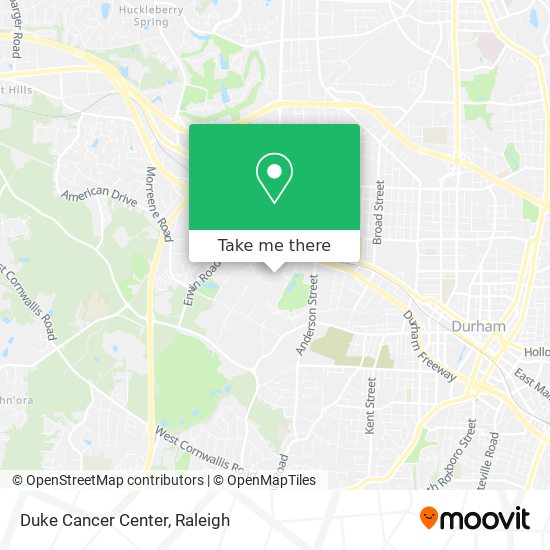 Duke Cancer Center map