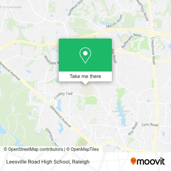 Leesville Road High School map