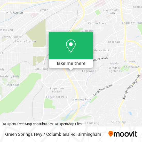Green Springs Hwy / Columbiana Rd map