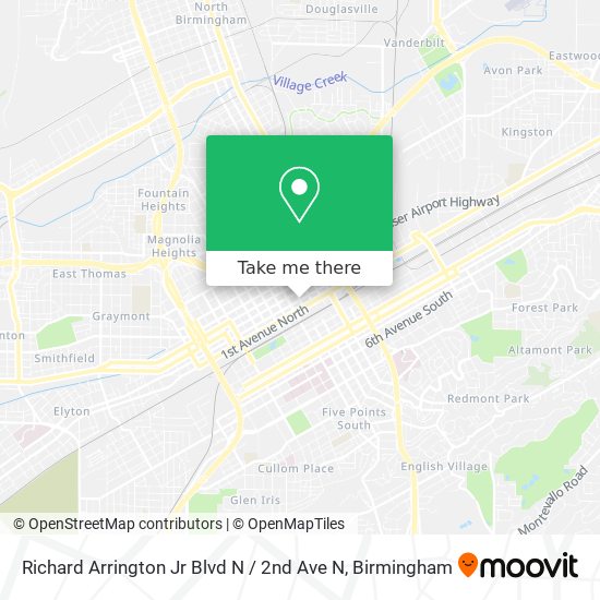 Richard Arrington Jr Blvd N / 2nd Ave N map