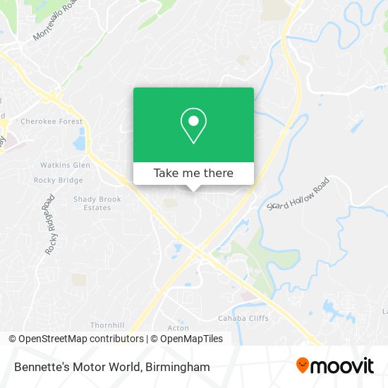 Bennette's Motor World map