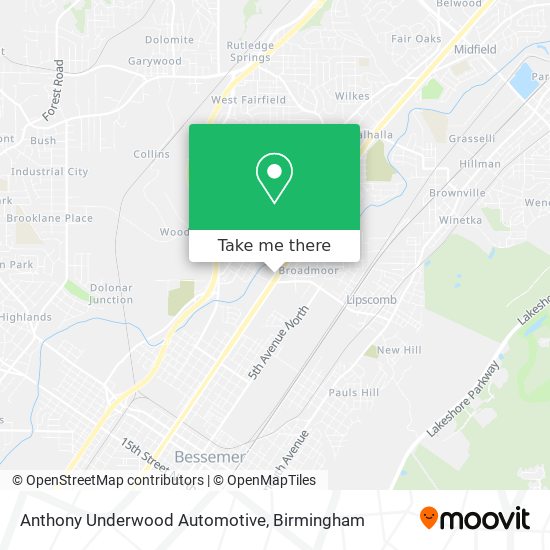 Anthony Underwood Automotive map