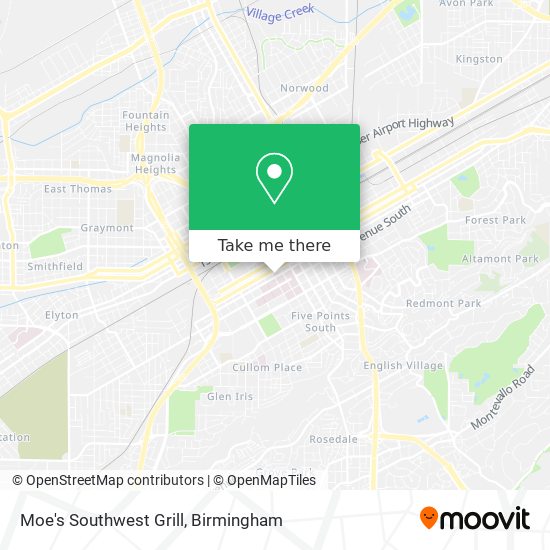 Mapa de Moe's Southwest Grill