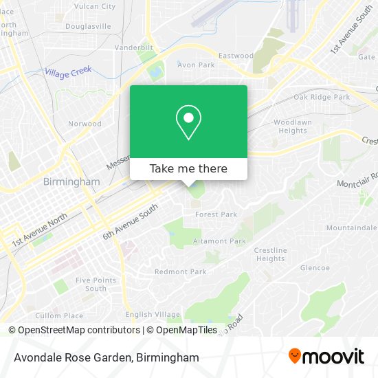 Avondale Rose Garden map