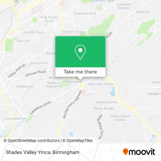 Mapa de Shades Valley Ymca