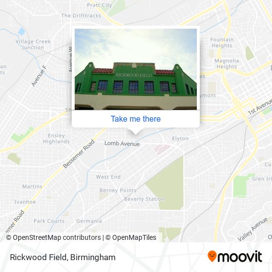 Mapa de Rickwood Field