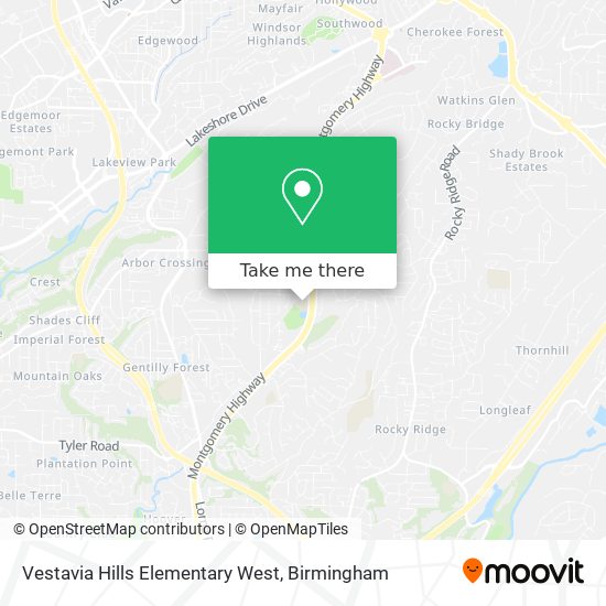 Vestavia Hills Elementary West map