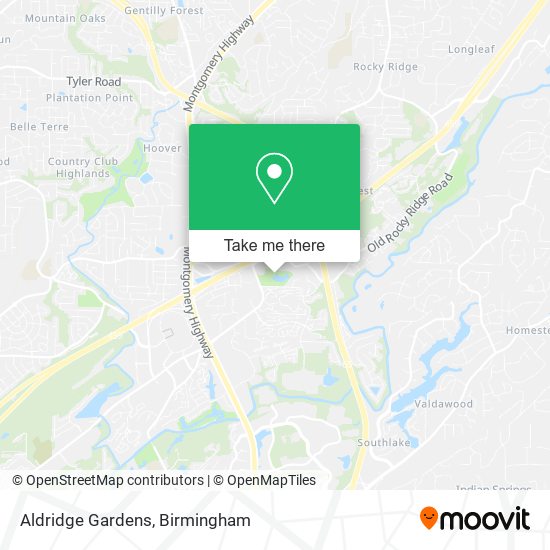 Mapa de Aldridge Gardens
