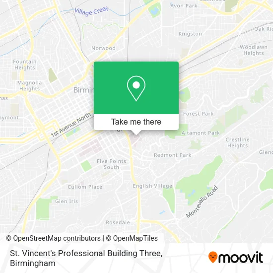 Mapa de St. Vincent's Professional Building Three