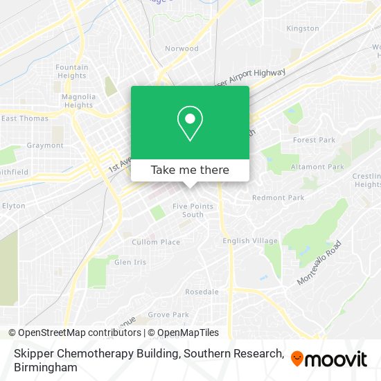 Skipper Chemotherapy Building, Southern Research map
