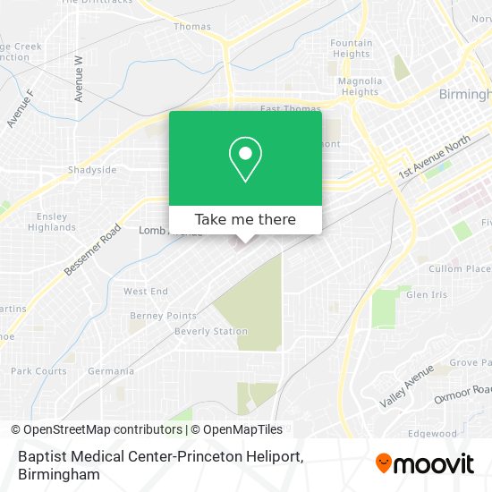 Mapa de Baptist Medical Center-Princeton Heliport