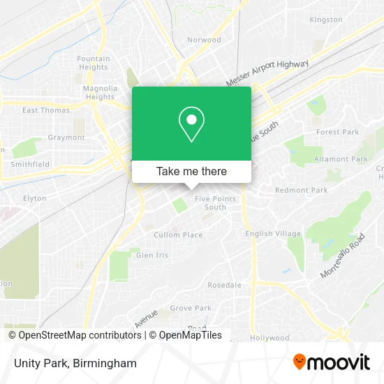 Mapa de Unity Park