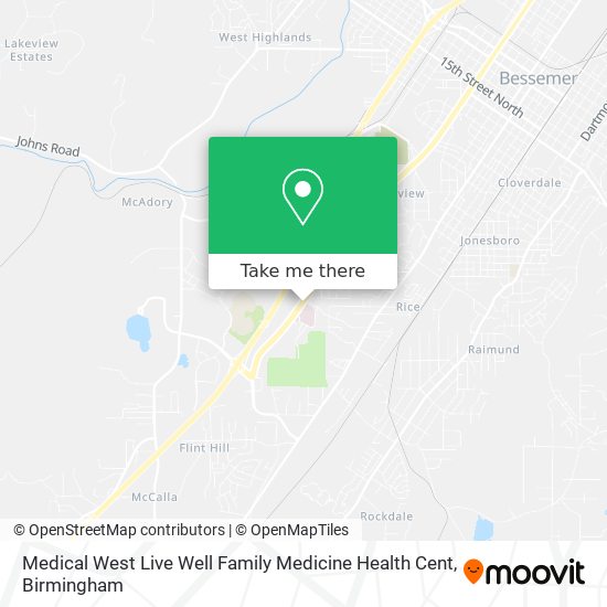 Mapa de Medical West Live Well Family Medicine Health Cent