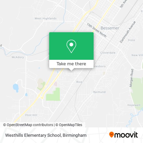 Westhills Elementary School map