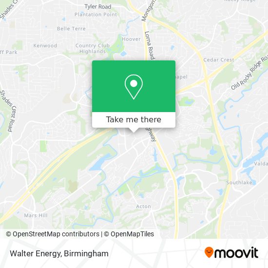 Walter Energy map