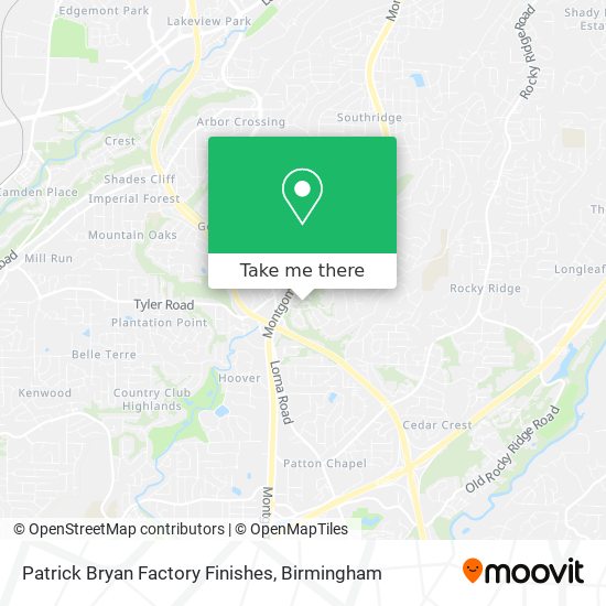 Mapa de Patrick Bryan Factory Finishes