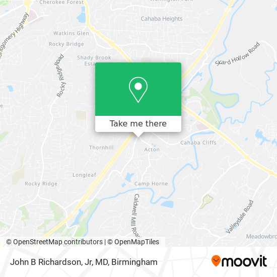 John B Richardson, Jr, MD map