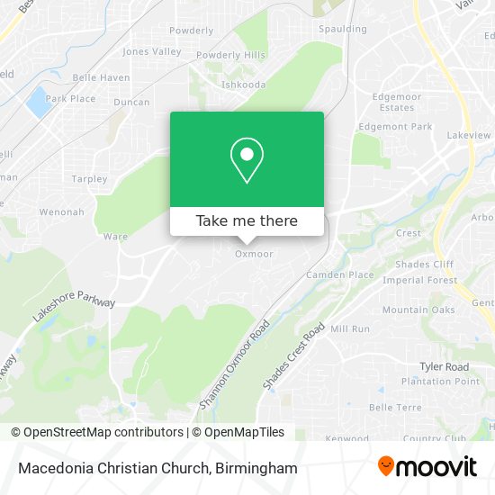 Mapa de Macedonia Christian Church