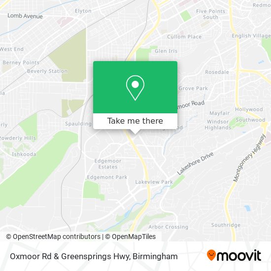 Oxmoor Rd & Greensprings Hwy map