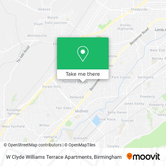 Mapa de W Clyde Williams Terrace Apartments