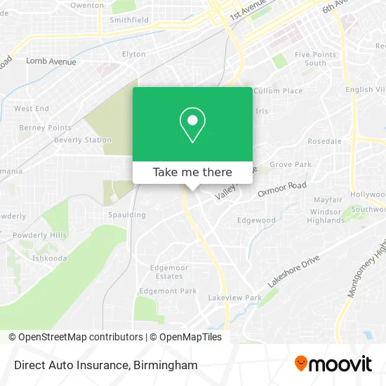 Direct Auto Insurance map
