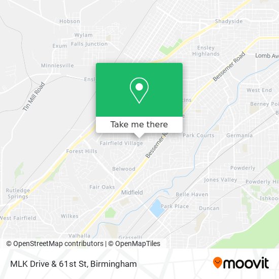 Mapa de MLK Drive & 61st St