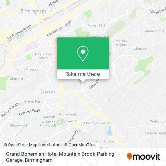 Mapa de Grand Bohemian Hotel Mountain Brook-Parking Garage