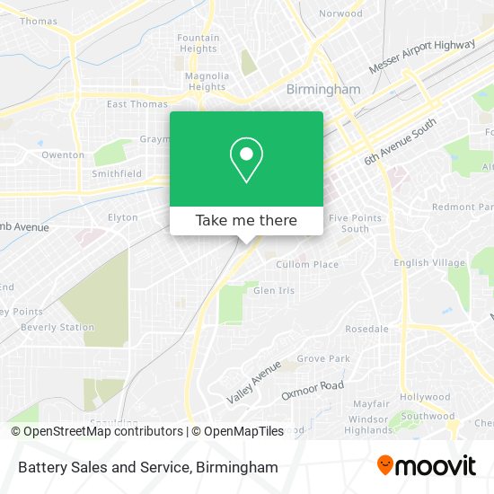 Battery Sales and Service map