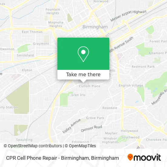 CPR Cell Phone Repair - Birmingham map