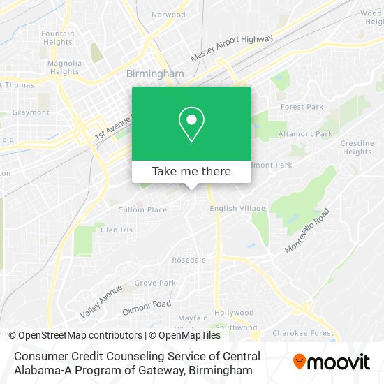 Consumer Credit Counseling Service of Central Alabama-A Program of Gateway map