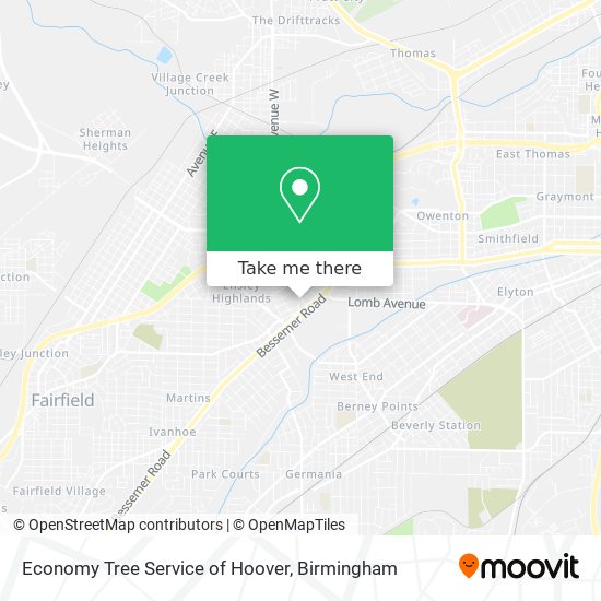 Economy Tree Service of Hoover map