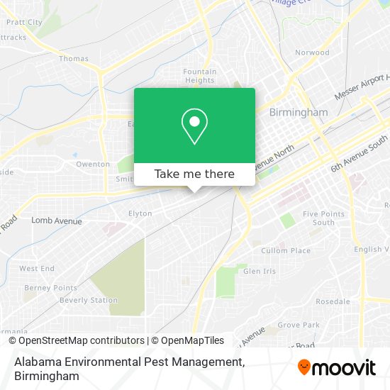 Mapa de Alabama Environmental Pest Management