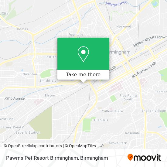 Mapa de Pawms Pet Resort Birmingham