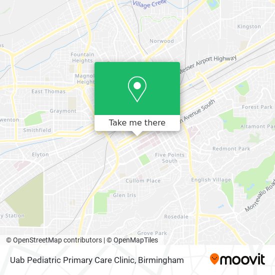 Mapa de Uab Pediatric Primary Care Clinic