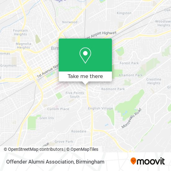 Offender Alumni Association map