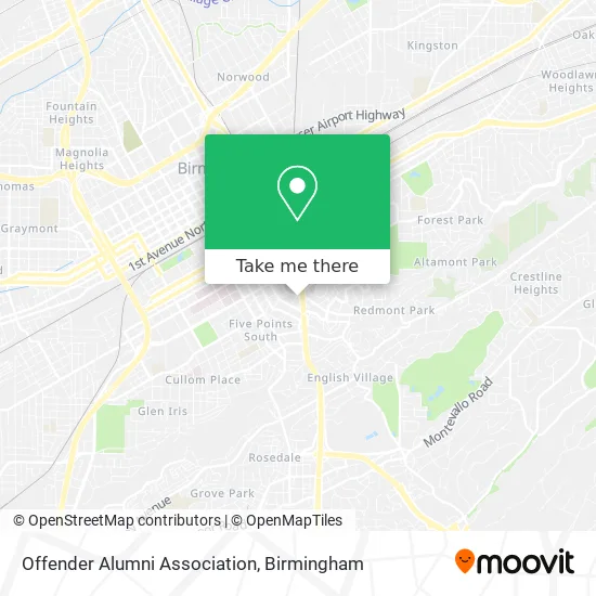 Offender Alumni Association map