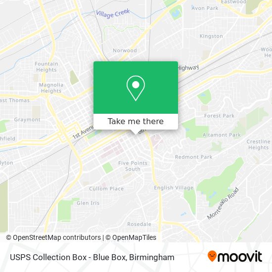 Usps Drop Box Locations Map How To Get To Usps Collection Box - Blue Box In Birmingham By Bus?