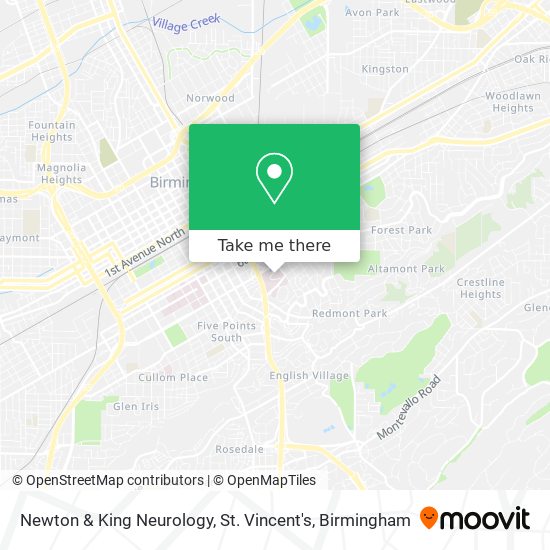 Mapa de Newton & King Neurology, St. Vincent's