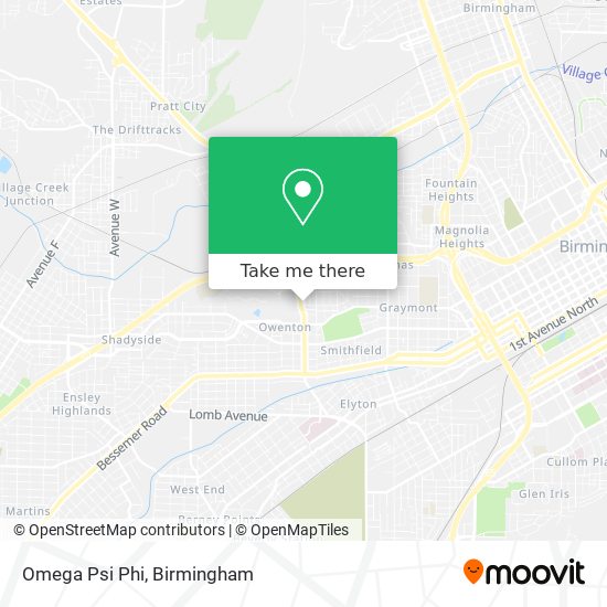 Mapa de Omega Psi Phi